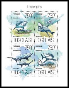 Togo 2013 Žraloci Mi# Mi# 5406-09 Kat 12€ R120