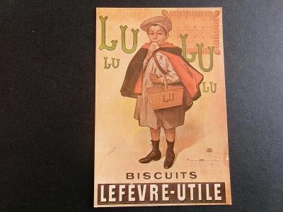 Pohlednice reklama sušenky LuLu Biscuits Lefevre Utile 