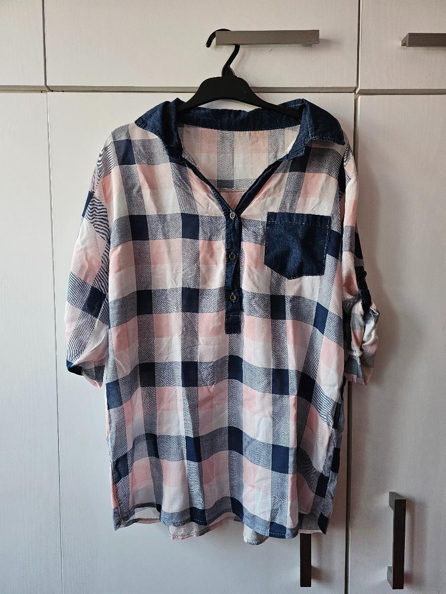 Dámska ľahká kockovaná košeľa - Dámske oblečenie