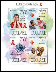 Togo 2013 Boj proti AIDS Mi# 5501-04 Kat 12€ R120