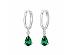 Strieborné náušnice zelený smaragd 925 vianoce darček - Strieborné šperky