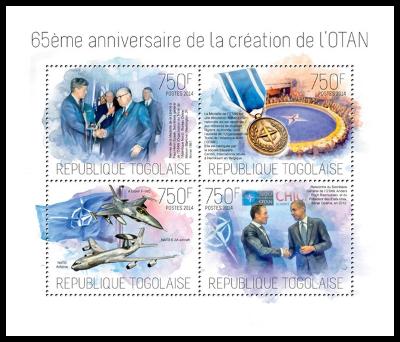 Togo 2014 NATO, 65. výročí Mi# 5585-88 Kat 12€ R121