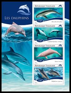 Togo 2014 Delfíni Mi# 6431-34 Kat 12€ R123