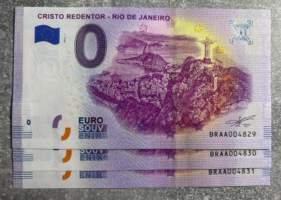 0 Euro suvenír - CRISTO REDENTOR - RIO DE JANEIRO (BRAZÍLIA)