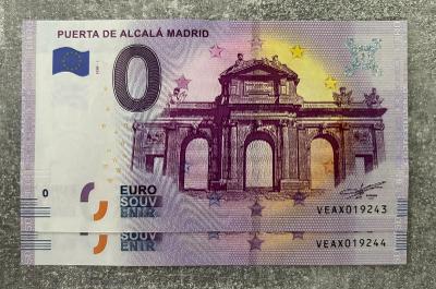 0 Euro souvenir - PUERTA DE ALCALÁ MADRID (ŠPANIELSKO)