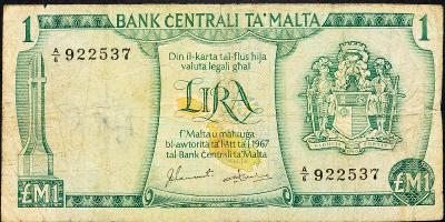 (B-8456) Malta, 1 Lira 1973, VG