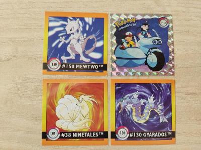 Pokémon #150 Mewtwo Gyarados ninetales 1998 Flipz Artbox Sticker  ASH
