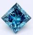 2ks Prírodné Diamant Princess Fancy modrý VS-I1 - Šperky a hodinky