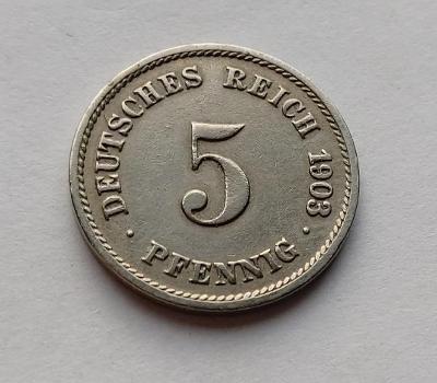 Německo - 5 Pfennig 1903 G - (č.454)
