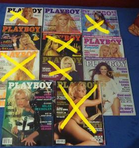 časopisy Playboy - 5 ks -  čísla od r. 1998 - 2005