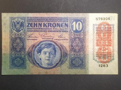 Bankovka 10 korun rok 1915 !! Rakousko Uhersko!
