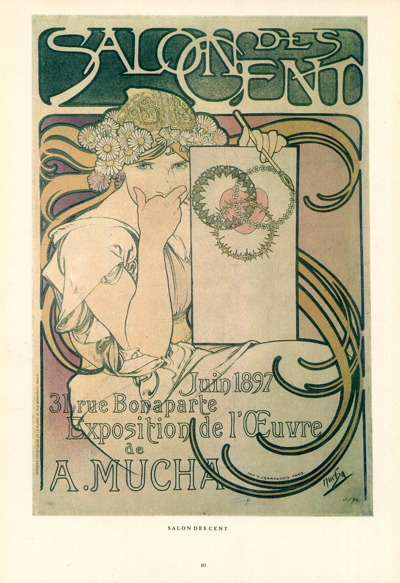 Salon Des Cent 1897 Alfons Mucha Reprodukce Secese Reklama Aukro 