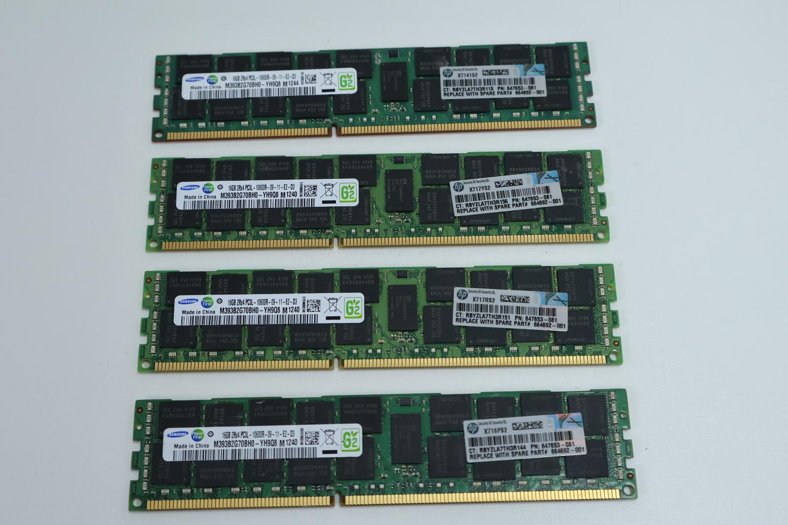 64GB (4x16GB) DDR3 RAM ECC, Záruka 12M, Faktura [I217] - Počítače a hry