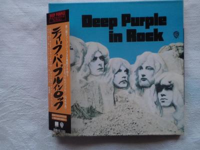 CD DEEP PURPLE-IN ROCK, JAPAN PRESS, OBI, REPLIKA VINYL, VIZ FOTO, 12 ST