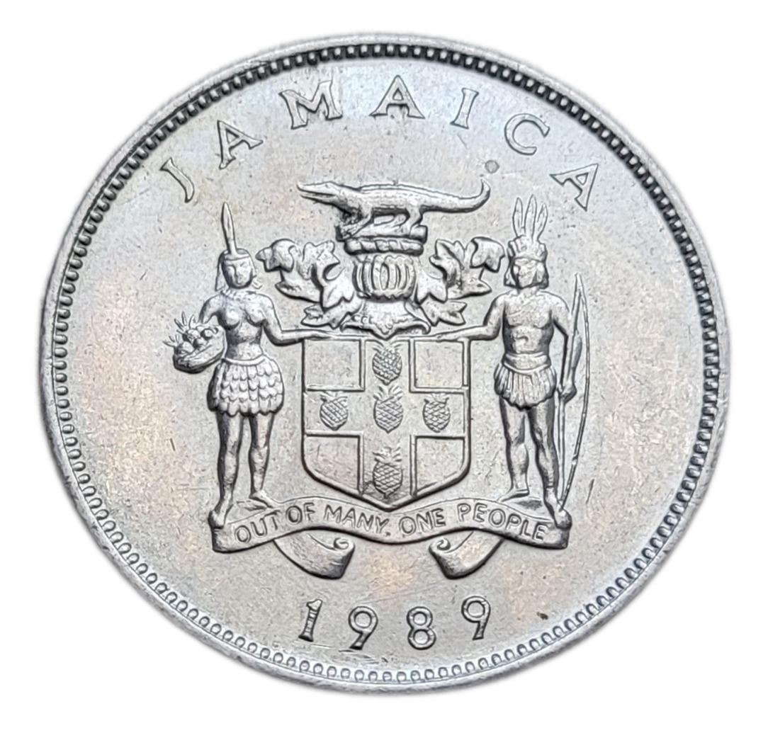✅Jamajka 25 centov 1989 - Dolár (1969 - 2022) - Zberateľstvo
