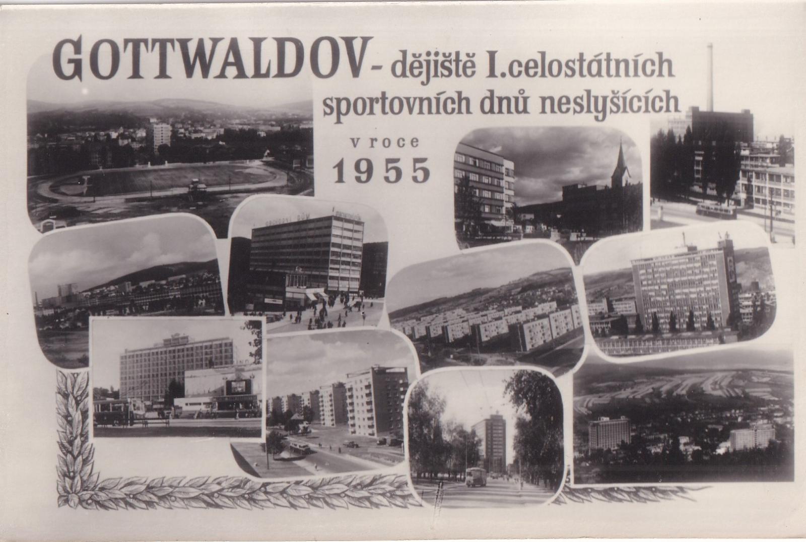 Pohľadnica Gottwaldov r.1955 - Pohľadnice miestopis