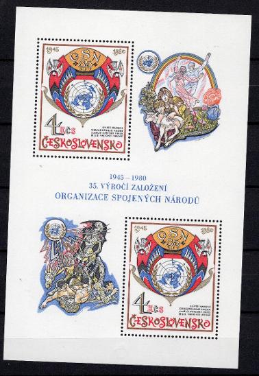 Československo 1980 – 35. výročie založenia OSN Pof. A2442 - svieža ** - Známky Československo+ČR
