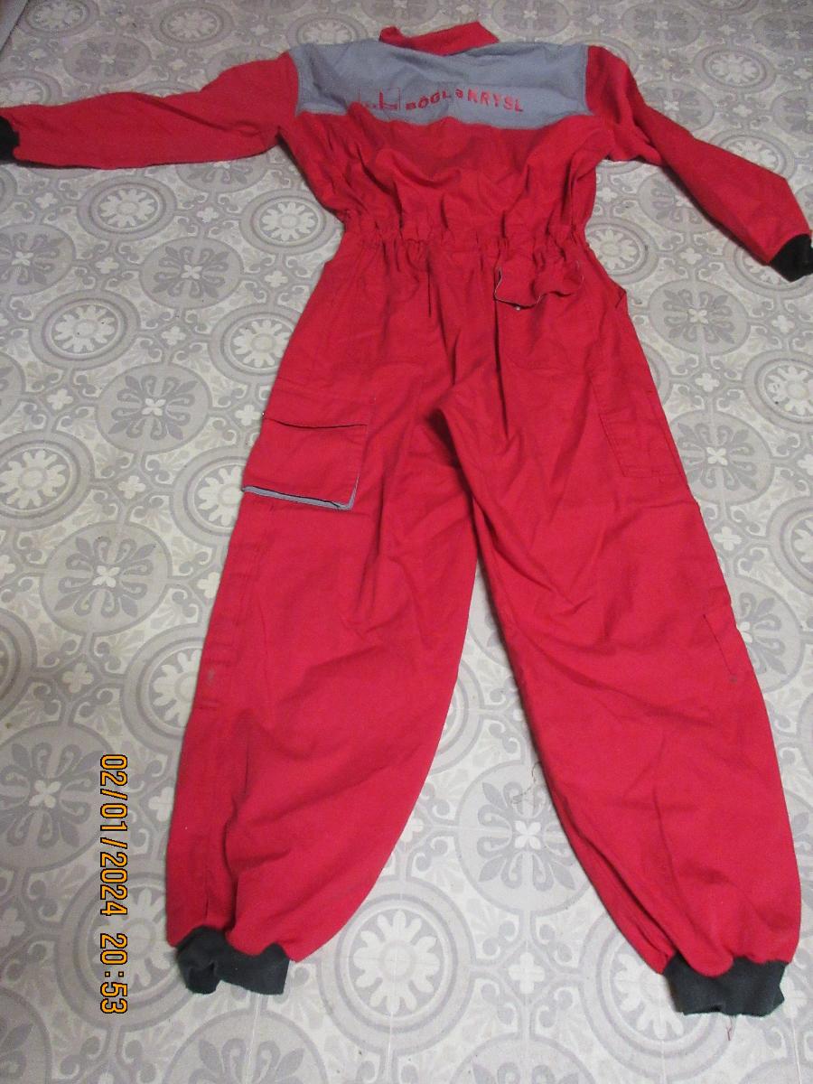 montérky overal-kombinéza pracovný pánsky červený M/L - Oblečenie, obuv a doplnky
