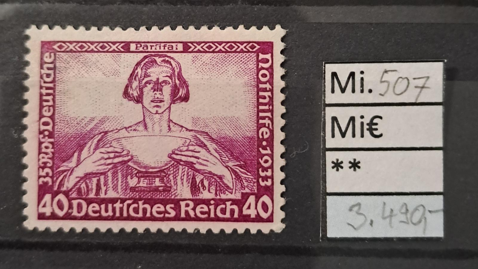 ZĽAVA, Deutsches Reich, DR Mi 507A** - Známky Európa