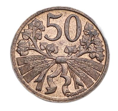 ✅Československo 50 haléřů 1950 - Československá republika (1946-1960)