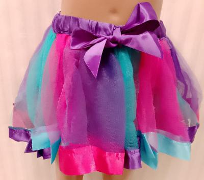TUTU sukně barevná s mašlí, S, 0-2 R, 56-92 cm