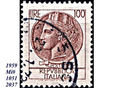 Italie 1659, Italka s maorskou korunou na minci ze Syrakus,