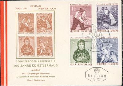 13B2901 Obálka 1. dne vydání 100Jahre Künstlerhaus Vídeň