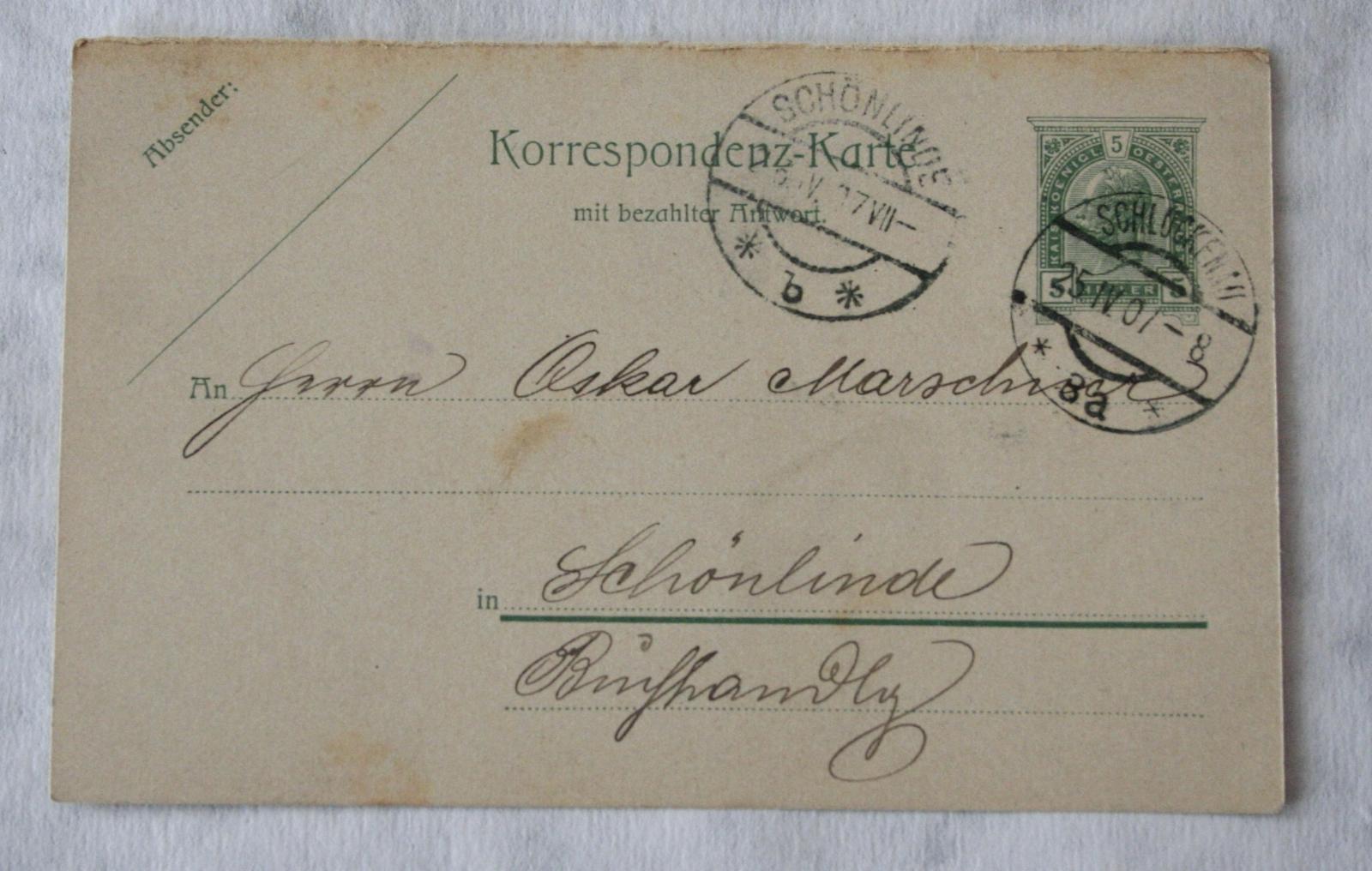 Korešpondenčný lístok RU, 1907 - Pohľadnice miestopis