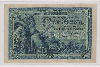 5 Mark 1904 (Německo), pěkná - série B