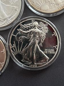 # TOP SBÍRKA # 1986-2023 US silver EAGLE #39 uncí stříbra # v kapslích