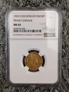 Svatováclavský dukát 1929 - MS65 NGC certifikace - TOP