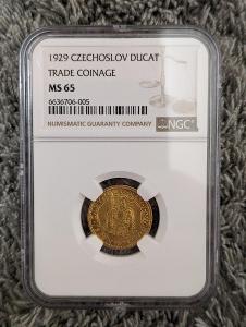 Svätováclavský dukát 1929 - MS65 NGC certifikácia - TOP