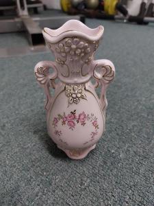 Růžový porcelán vázička - Karlovarský porcelán Czechoslovakia 