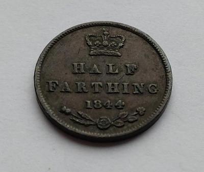 Anglie - 1/2 Farthing 1844 - (č.594)