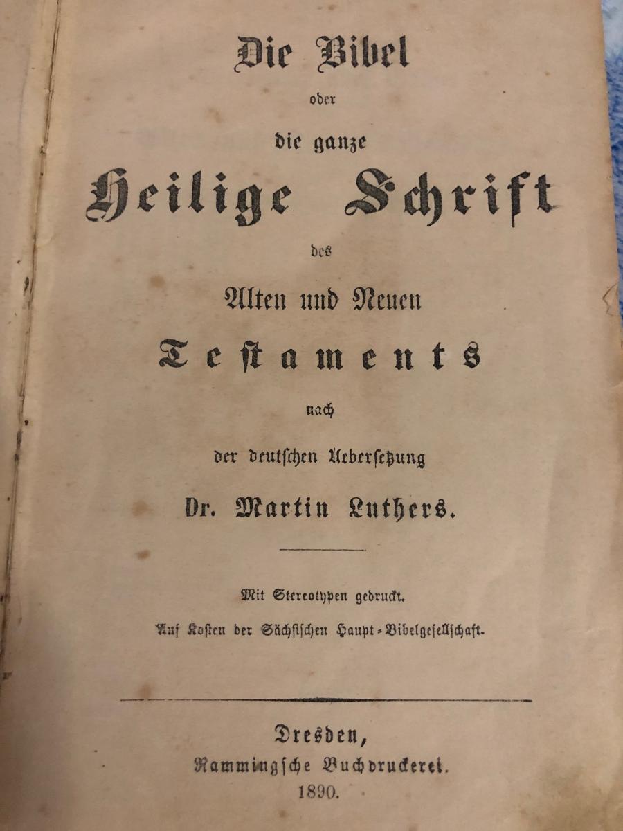 stará nemecká biblia 1890 Die Bibel Martin Luthers - Antikvariát