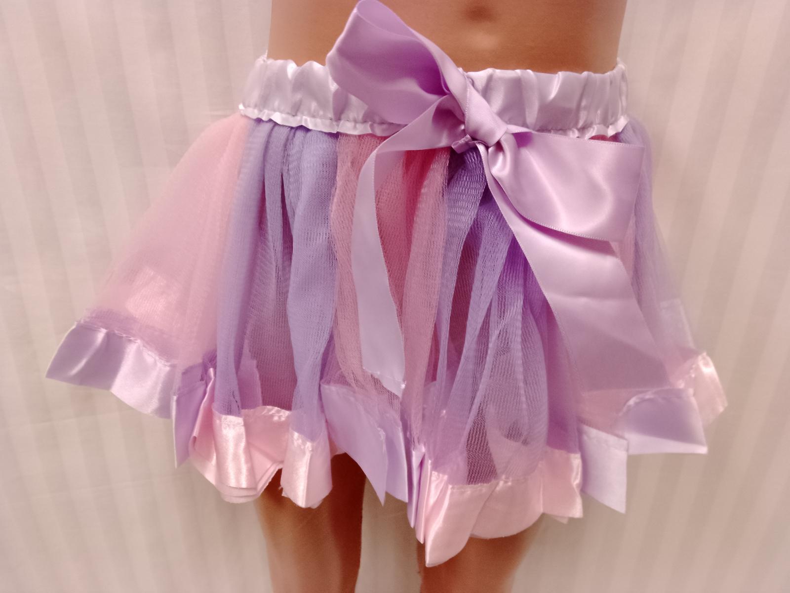 TUTU sukňa ružovo fialová s mašľou M, 3-5R, 98-110 cm - Oblečenie pre deti