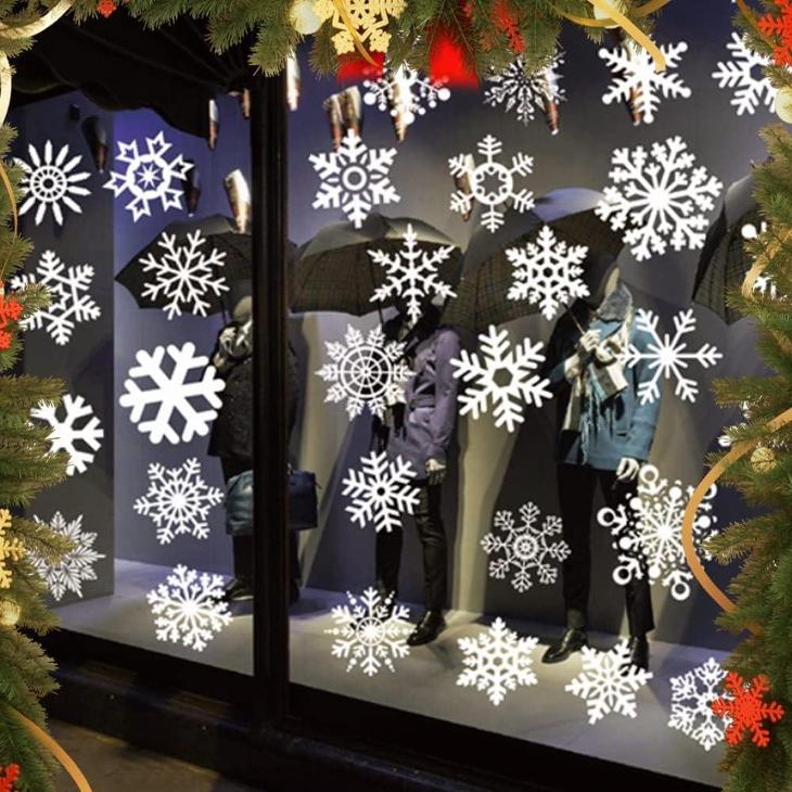 Velké obrázky na okno, znovupoužitelné vánoční nálepky na okna | Aukro
