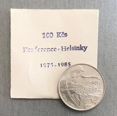 Stříbrná mince 100 Koruna 1985 Konference v Helsinkách,Perfektní stav!