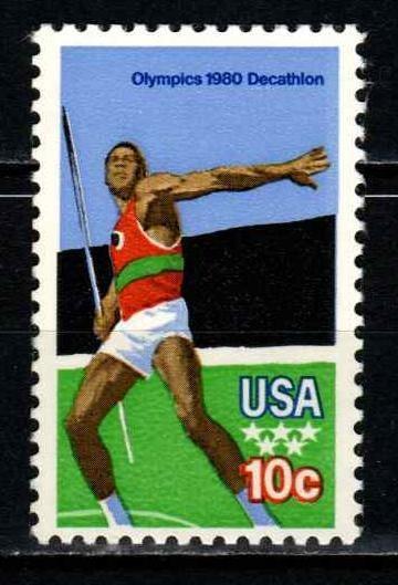 ** USA: Letná olympiáda MOSKVA 1980 (I), kat. 0,40 Mi€