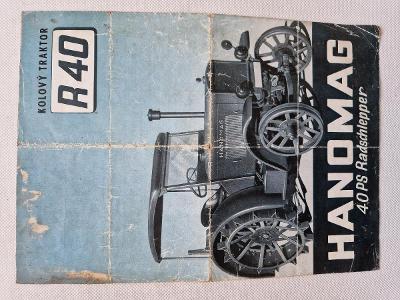 Originální reklamní prospekt kolový traktor Hanomag R40 40léta