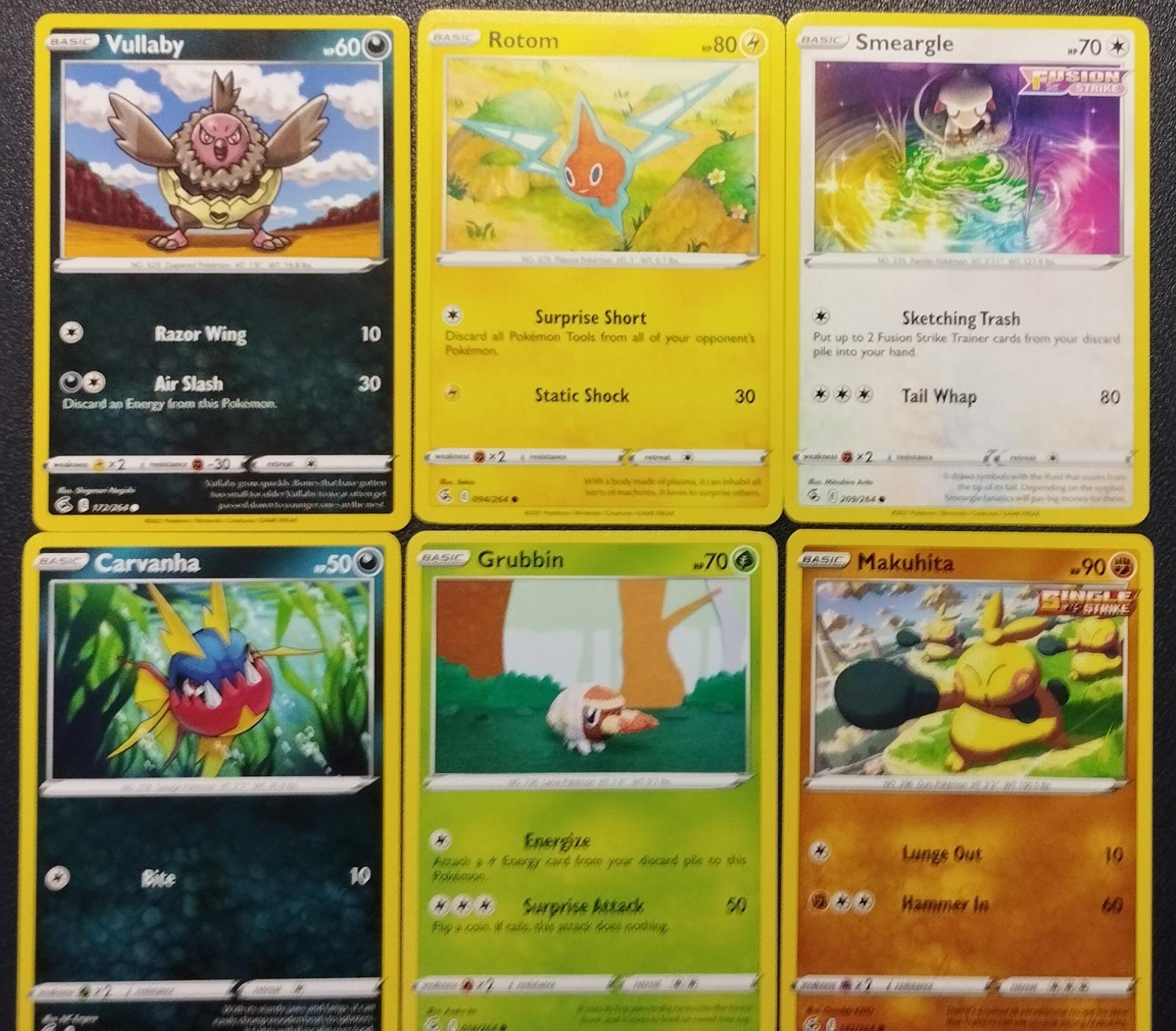 Pokémon karty - 6ks - č.10 - Zábava