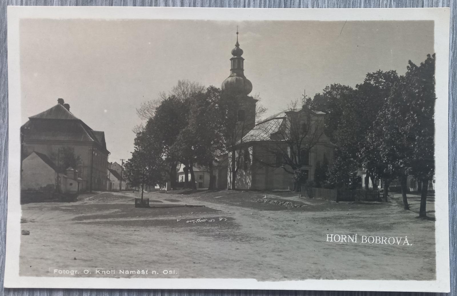 Horná Bobrová - Bobrau - okr. Žďár NAD Sázavou - real photo - 1928 - Pohľadnice miestopis
