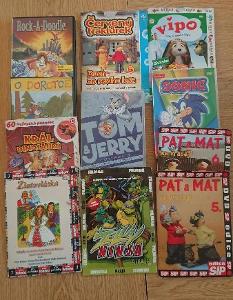DVD a CD pohádky - Pat a Mat, Tom a Jerry, Ježek Sonic atd
