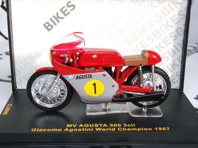 MOTOCYKL- MV AUGUSTA 500 3cil Giacomo Agostini Champion 1967- IXO 1:24