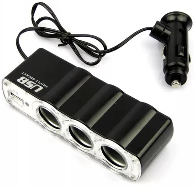 NOVÁ roztrojka pre auto zapaľovač + USB nabíjačka - Auto-moto