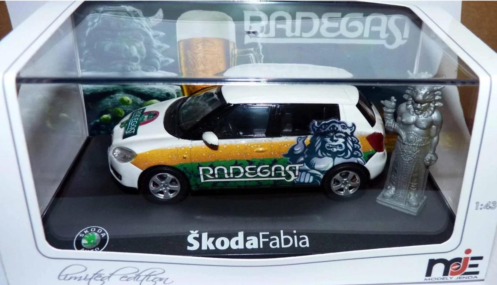 Škoda Fabia II dioráma Pivovar Radegast 1:43 - Modely automobilov