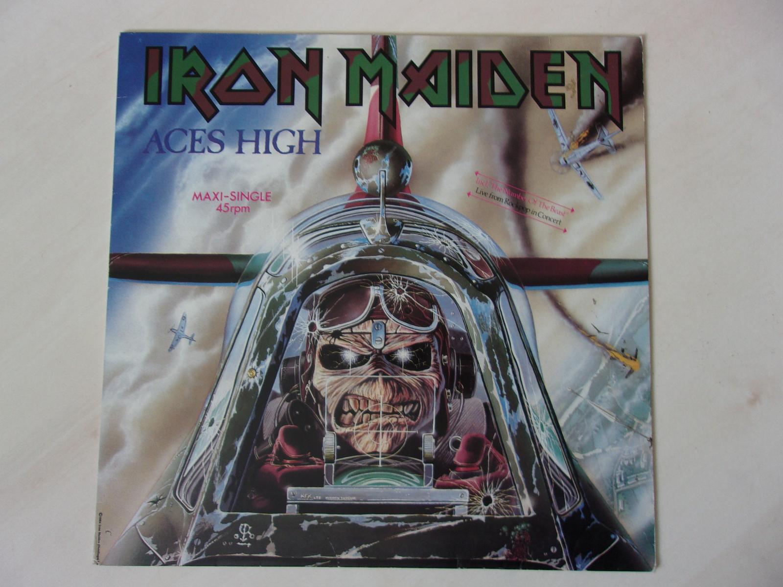 12"_MAXI-SINGLE_IRON MAIDEN_ACES HIGH_Number of Beast Live_1984/EMI/EU - LP / Vinylové dosky