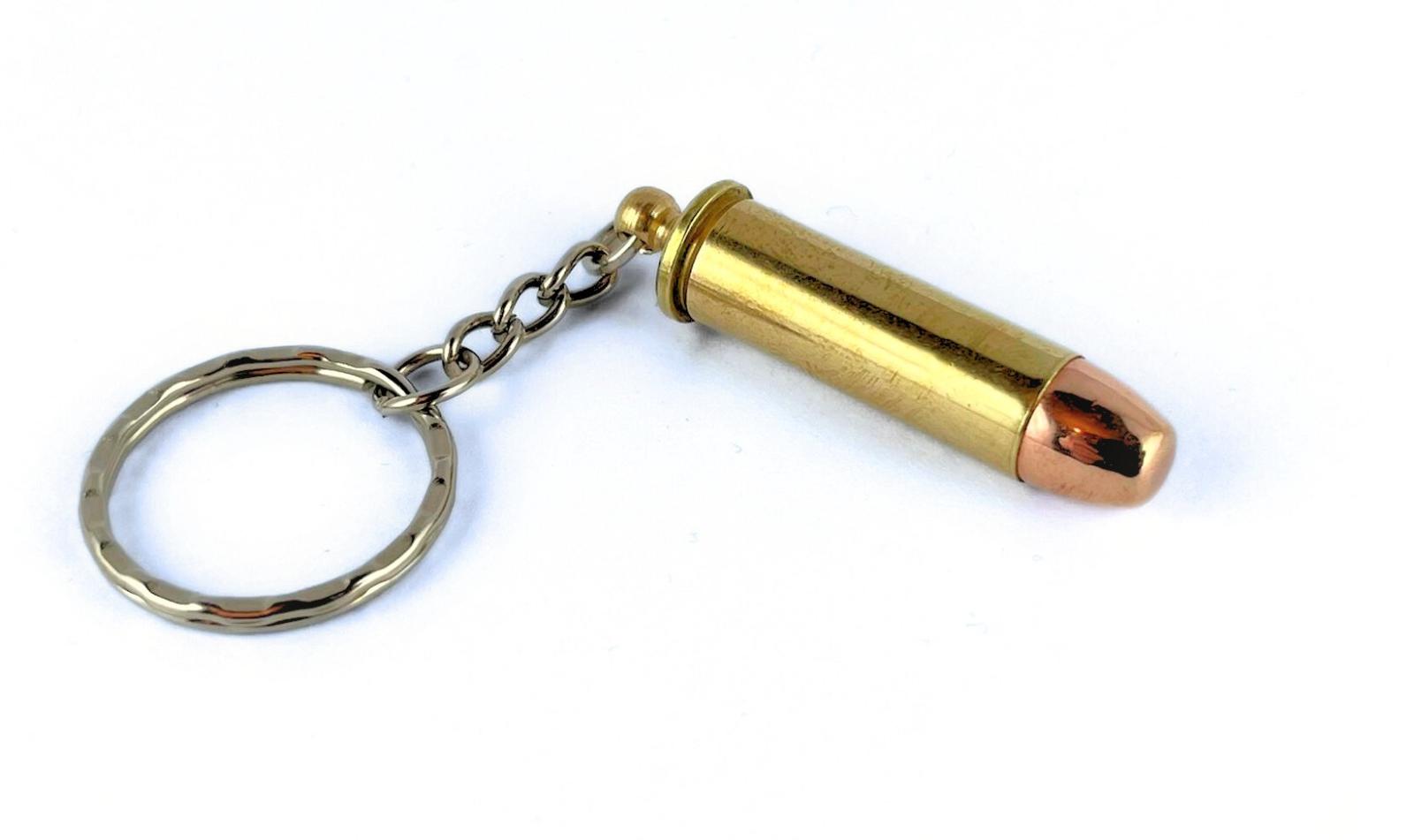 Kľúčenka z revolverového náboja .38 Special s originálnou RNFP strelou. - Auto-moto