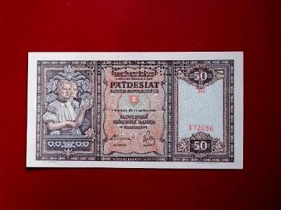 bankovka Slovenský Štát  50 Korun 1940   Luxusní