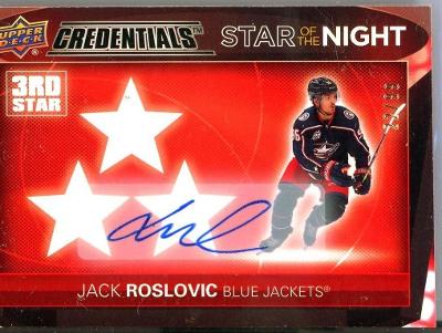 Jack Roslovic 2021-22 UD Credentials Star of the Night Autograph 22/99